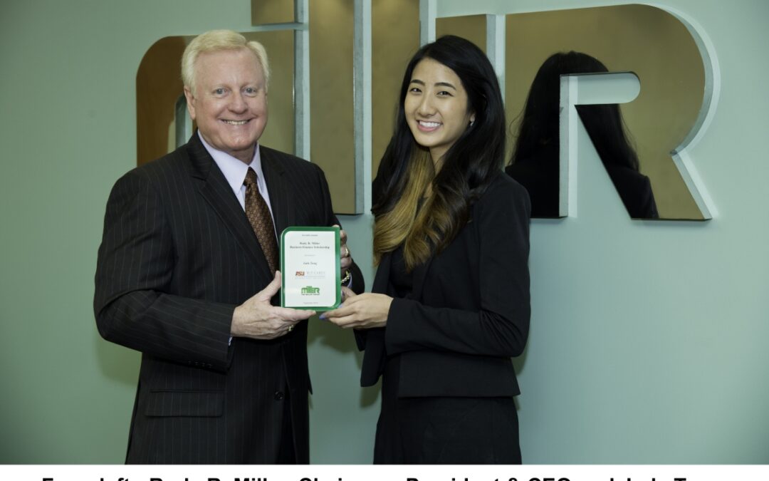 The Miller Group Awards Seventh Annual Rudy R. Miller Business – Finance Scholarship to Arizona State University Student